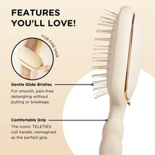 Load image into Gallery viewer, Teleties Detangler Hair Brush For Fine Hair in Tan