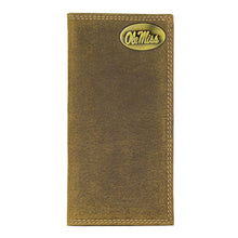 Load image into Gallery viewer, Ole Miss Rebels Vintage Tan Leather Secretary Wallet