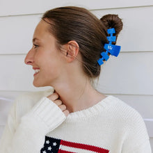 Load image into Gallery viewer, Teleties Classic Medium Hair Clip-USA in Classic Blue