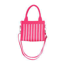 Load image into Gallery viewer, Structured Striped Mini Handbag in Hot Pink