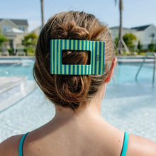Load image into Gallery viewer, Teleties Large Flat Rectangle Clip-Cabana Cutie