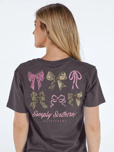 Load image into Gallery viewer, Simply Southern Multi Camo and Pink Bow SS Tee