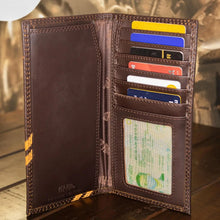 Load image into Gallery viewer, Ole Miss Rebels Men's Embossed Leather Wallet in Long Secretary