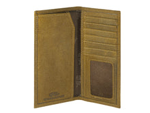 Load image into Gallery viewer, MSU Bulldogs Vintage Tan Leather Secretary Wallet