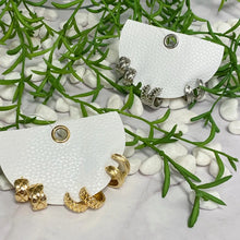Load image into Gallery viewer, Pretty Girls Special Edition Textured Hoop Silver Earrings Set