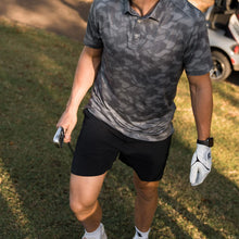 Load image into Gallery viewer, Burlebo 7" Everyday Matte Black Shorts with Retro Duck Camo Pockets