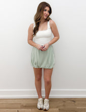 Load image into Gallery viewer, Excuse Me Scuba Bubble Mini Skirt in Seafoam