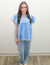 Load image into Gallery viewer, So Beautiful Blouse Top in Blue