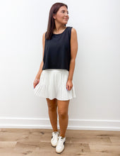 Load image into Gallery viewer, Love Me Harder Pleated Athletic Skirt in White