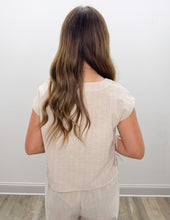 Load image into Gallery viewer, This Is Me Stripe Linen Side Tie Detail Top