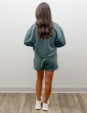 Load image into Gallery viewer, Made It Very Clear Scuba Pullover &amp; Shorts Set in Ash Jade
