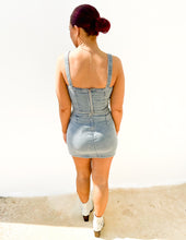Load image into Gallery viewer, Why Can't That Be Me Denim Mini Skirt