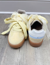 Load image into Gallery viewer, Yellow Suede Shoes With Ribbon Double Laces &amp; Gum Soles