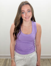 Load image into Gallery viewer, Stuck On Replay Ribbed Tank Top in Lavender