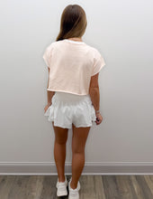 Load image into Gallery viewer, Free People Printed Hot Shot Cropped Tee in Pina/White