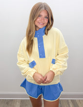 Load image into Gallery viewer, Find The Mistake French Terry Set in Lemonilla/Aqua Splash