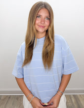 Load image into Gallery viewer, Like It When Your Nice Stripe Crew Neck SS Top