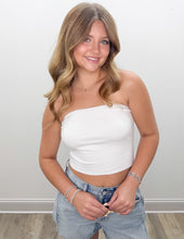 Load image into Gallery viewer, Answer Me Double Layer Tube Top in White