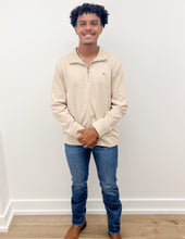 Load image into Gallery viewer, Vineyard Vines Saltwater Quarter Zip in Officer Khaki