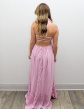 Load image into Gallery viewer, Not Doing Good Without Smocked Halter Maxi Dress-Pink