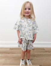 Load image into Gallery viewer, Local Girl Youth Boxy Crop SS Tee in Forest Camo Saltwater