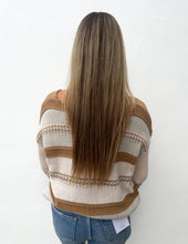 Load image into Gallery viewer, She's a Winner Striped Sweater in Latte