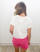 Load image into Gallery viewer, Lulu Mac BXMPD Mini Polk Dot Shorts in Hot Pink
