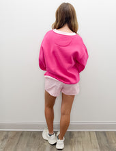 Load image into Gallery viewer, Lulu Mac Social Society Sweatshirt in Hot Pink/Lt Pink