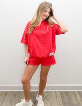 Load image into Gallery viewer, Lulu Mac Terry Cloth Shorts in Red