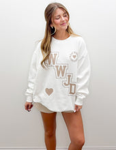 Load image into Gallery viewer, WWJD Varsity Crewneck