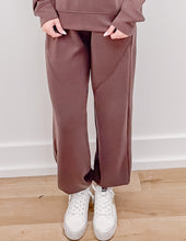 Load image into Gallery viewer, Feel The Thunder Scuba Low Rise Joggers in Chocolate