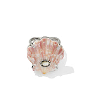 Load image into Gallery viewer, Kendra Scott Lucia Shell CCKTL Ring Silver/Neutral Scallop