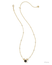Load image into Gallery viewer, Kendra Scott Mickey Mouse Gold Pendant Necklace in Black Drusy