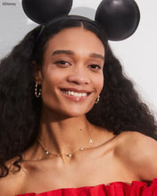 Load image into Gallery viewer, Kendra Scott Mickey Minnie Gold Hoop Earrings in White Crystal