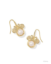 Load image into Gallery viewer, Kendra Scott Minnie Mouse Gold Drop Earrings in White Pearl