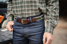 Load image into Gallery viewer, Local Boy Ribbon Belt in Olive Dog &amp; Moon