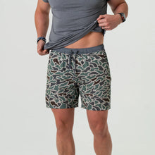 Load image into Gallery viewer, Burlebo 7" Athletic Shorts in Retro Duck Camo