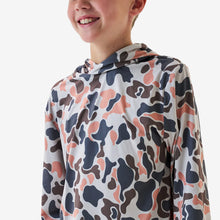 Load image into Gallery viewer, Burlebo Youth Performance Hoodie in Vintage Camo
