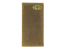 Load image into Gallery viewer, MSU Bulldogs Vintage Tan Leather Secretary Wallet