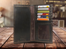 Load image into Gallery viewer, MSU Bulldogs Burnished Leather Secretary Wallet