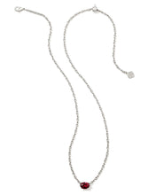 Load image into Gallery viewer, Kendra Scott Silver Cailin Pendant Necklace in Burgundy
