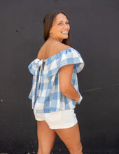 Load image into Gallery viewer, Women's Riley Gingham Ruffle Top