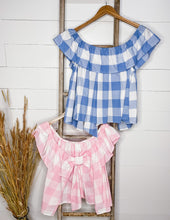 Load image into Gallery viewer, Women's Riley Gingham Ruffle Top